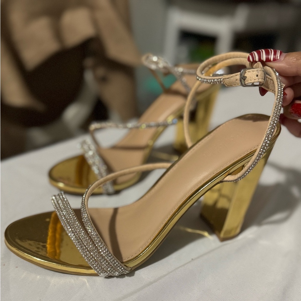 Gold diamond heels